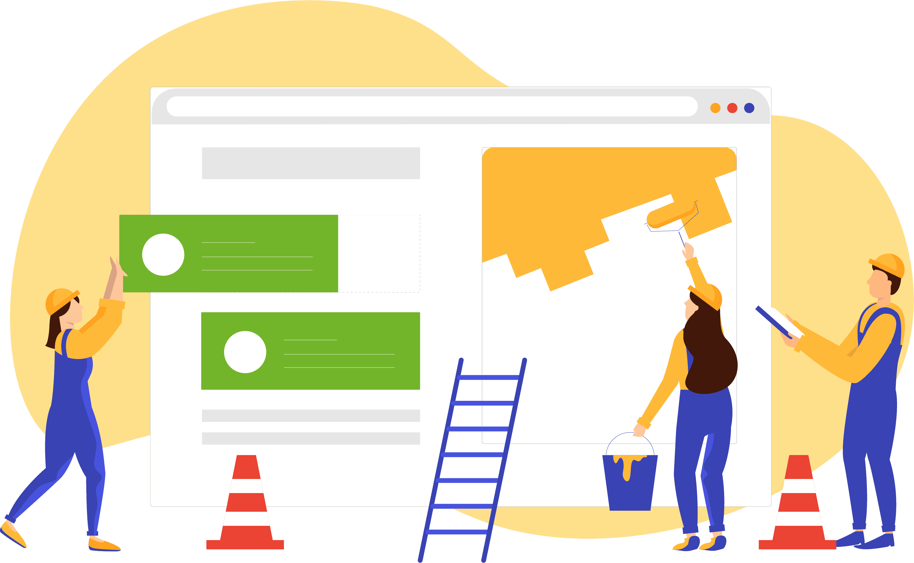 Imagem representativa da construção do site da Pomar.